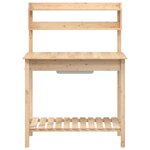 vidaXL Table de rempotage et évier 147 5x44x139 5 cm bois massif sapin