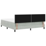 Lit à ressorts vidaXL avec matelas Gris clair Super King en velours