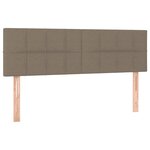 vidaXL Sommier à lattes de lit avec matelas Taupe 140x190 cm Tissu