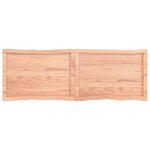 vidaXL Dessus de table bois massif traité bordure assortie