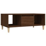 vidaXL Table basse Chêne marron 90x50x36 5 cm Bois d'ingénierie