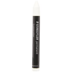 Lot de 12 craies 'Lumocolor' permanent omnigraph, blanc, craie STAEDTLER