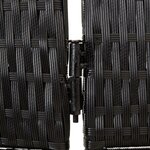 vidaXL Cloison de séparation 5 panneaux noir résine tressée