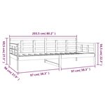vidaXL Lit de jour Bois massif de pin 90x200 cm