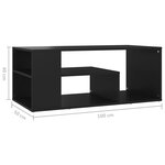 vidaXL Table basse noir 100x50x40 cm bois d'ingénierie