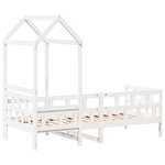 vidaXL Lit de jour avec toit blanc 80x200 cm bois de pin massif