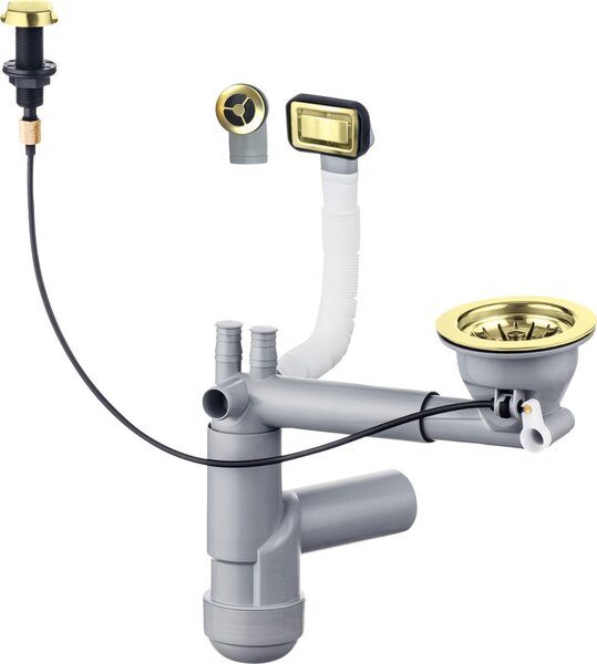 Siphon pour évier 1 cuve en granit - Gain de place