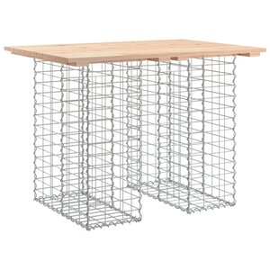 vidaXL Table de jardin Gabion Design 100x70x72 cm Bois massif Pin