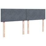 vidaXL Sommier à lattes de lit et matelas Gris foncé 180x200cm Velours