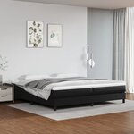vidaXL Cadre de lit Noir 200x200 cm Similicuir