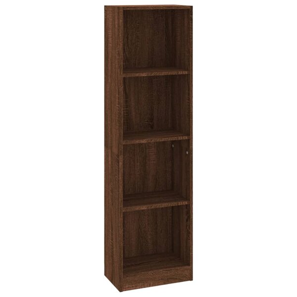 vidaXL Bibliothèque 4 niveaux Chêne marron 40x24x143cm Bois ingénierie