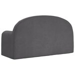 vidaXL Canapé-lit pour enfants 2 places anthracite peluche douce