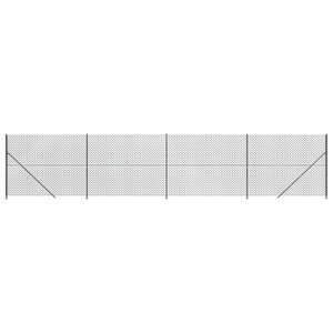 vidaXL Clôture à mailles losangées avec bride anthracite 2x10 m