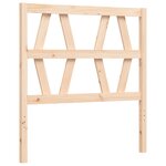 vidaXL Cadre de lit avec tête de lit 90x200 cm bois massif