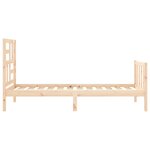vidaXL Cadre de lit et tête de lit 100x200 cm bois massif