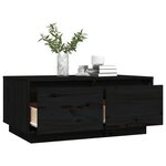 vidaXL Table basse Noir 80x50x35 cm Bois massif de pin