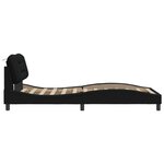 vidaXL Cadre de lit avec tête de lit Noir 100x200 cm Tissu