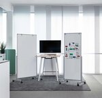 Tableau blanc mobile MAULpro easy2move 100x180 cm gris MAUL