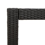 vidaXL Table d'appoint de jardin dessus en bois noir 100x40x75 cm
