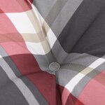 vidaXL Coussin de palette motif à carreaux rouge 50x50x12 cm tissu