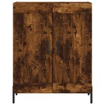 vidaXL Buffet haut Chêne fumé 69 5x34x180 cm Bois d'ingénierie