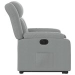 vidaXL Fauteuil inclinable électrique gris clair tissu