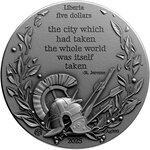 Pièce de monnaie en Argent 5 Dollars g 62.2 (2 oz) Millésime 2025 SACK OF ROME