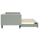 vidaXL Lit de jour avec lit gigogne gris clair 90x200 cm velours
