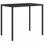 vidaXL Salon de jardin 4 Pièces avec coussins Noir Résine tressée