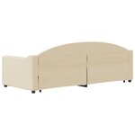vidaXL Lit de jour avec lit gigogne crème 80x200 cm tissu