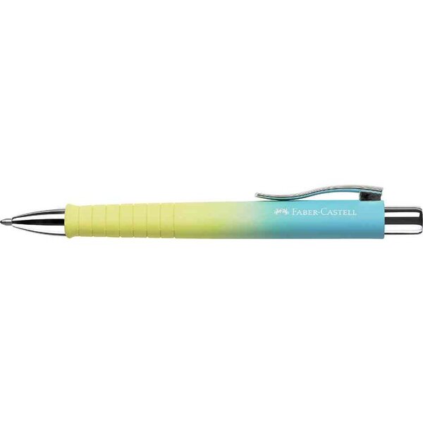 Stylo à bille POLY BALL  jaune / bleu FABER-CASTELL