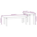 vidaXL Ensemble de tables basses 2 Pièces Bois massif de pin