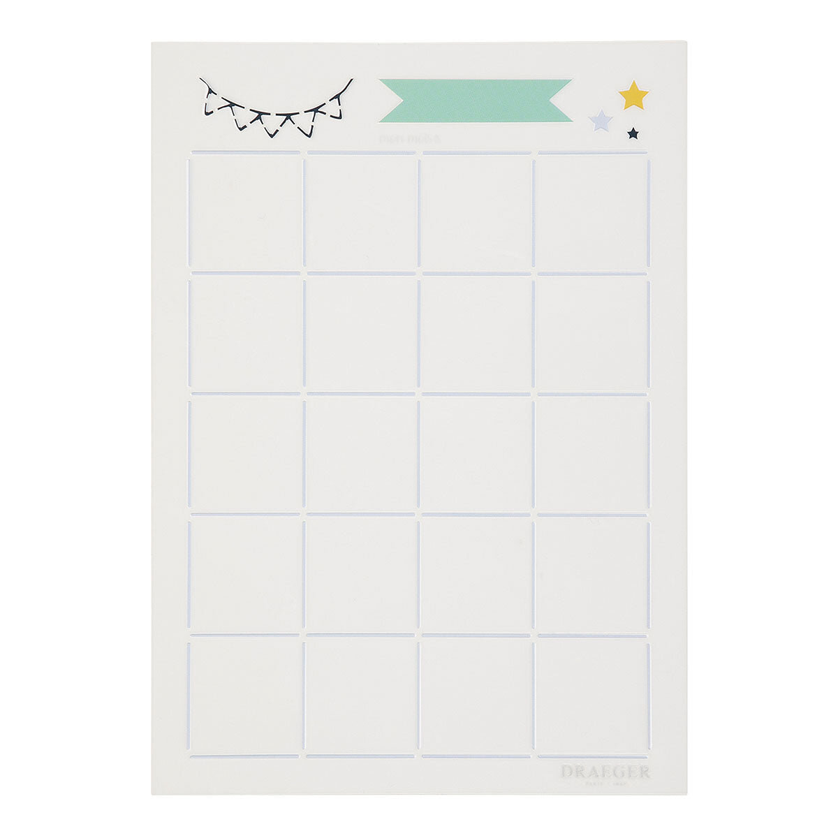 Pochoir Bullet Journal Agenda Semaines - Draeger paris - La Poste