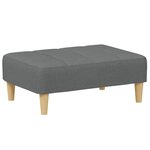 vidaXL Canapé-lit à 2 places avec repose-pied gris foncé tissu