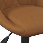 vidaXL Chaises pivotantes à manger lot de 6 marron velours
