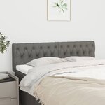 vidaXL Têtes de lit 2 Pièces Gris foncé 80x7x78/88 cm Tissu