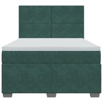 vidaXL Sommier à lattes de lit et matelas Vert foncé 160x200cm Velours