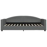 vidaXL Lit de jour avec lit gigogne gris foncé 90x200 cm tissu
