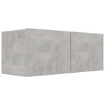 vidaXL Ensemble de meubles TV 7 Pièces Gris béton Bois d'ingénierie