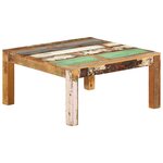 vidaXL Table basse 80x80x40 cm Bois de récupération massif