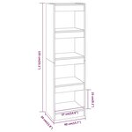 vidaXL Bibliothèque/Séparateur de pièce Chêne fumé 40x30x135 cm