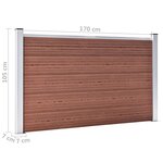 vidaXL Clôture de jardin WPC 180x105 cm Marron