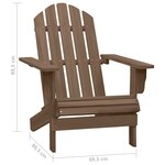 vidaXL Chaise de jardin Adirondack avec table Bois de sapin Marron