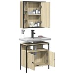 vidaXL Ensemble de meubles de salle de bain 2 Pièces chêne sonoma