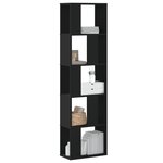 vidaXL Bibliothèque 5 niveaux noir 45x23 5x162 5 cm bois d'ingénierie