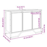 vidaXL Armoire lavabo de salle de bain sonoma gris 91x35x60 cm