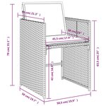 vidaXL Ensemble à manger de jardin et coussins 9 Pièces beige Poly rotin