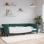 vidaXL Lit de repos vert foncé 100x200 cm velours