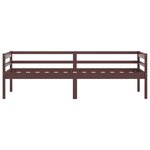 vidaXL Cadre de lit Marron foncé Bois de pin massif 90x200 cm
