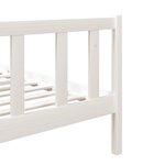 vidaXL Cadre de lit Blanc 75x190 cm Petit simple Bois massif
